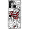 DC Comics Superman Comic Pattern Logo in Red Galaxy A21 Clear Case