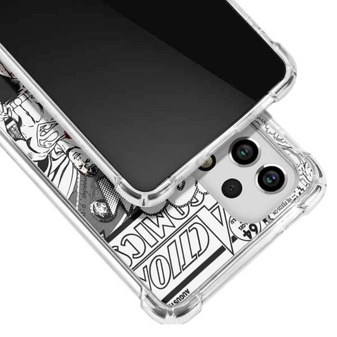 DC Comics Superman Comic Pattern Logo in Red Galaxy A33 5G Clear Case