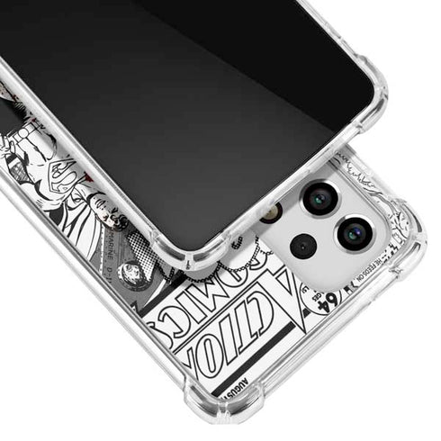 DC Comics Superman Comic Pattern Logo in Red Galaxy A53 5G Clear Case