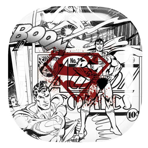 DC Comics Superman Comic Pattern Logo in Red Galaxy Buds Pro Skin