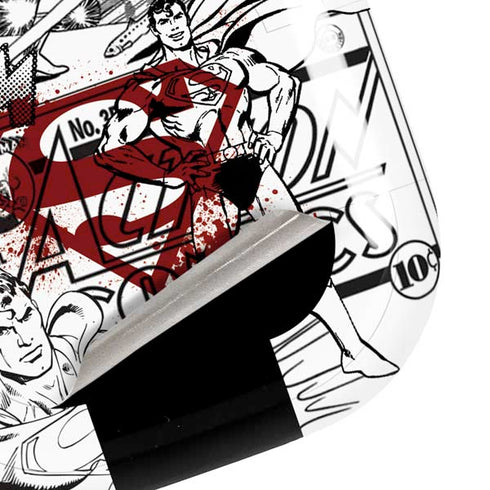 DC Comics Superman Comic Pattern Logo in Red Galaxy Buds Pro Skin