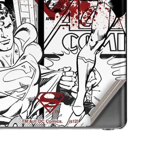 DC Comics Superman Comic Pattern Logo in Red Galaxy Note20 5G Skin