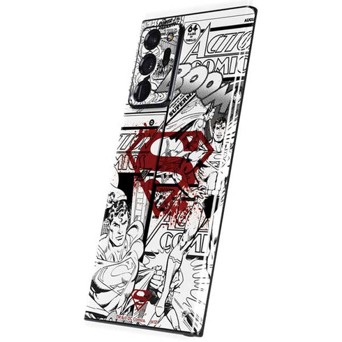 DC Comics Superman Comic Pattern Logo in Red Galaxy Note20 Ultra 5G Skin