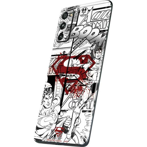 DC Comics Superman Comic Pattern Logo in Red Galaxy S20 Fan Edition Skin