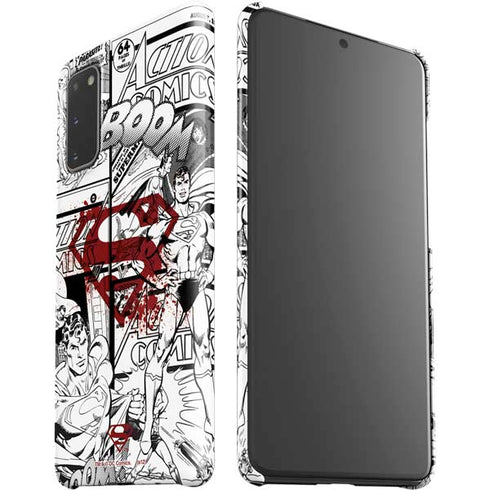 DC Comics Superman Comic Pattern Logo in Red Galaxy S20 Lite Case