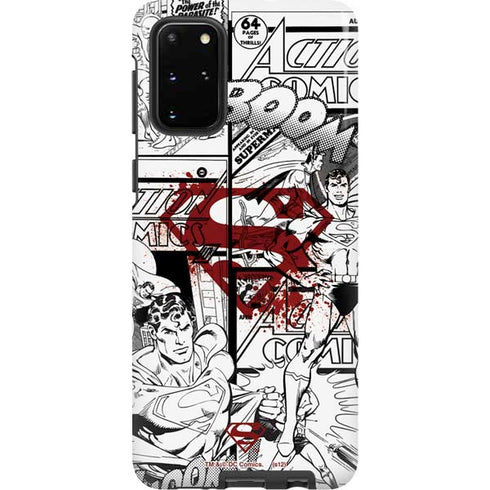 DC Comics Superman Comic Pattern Logo in Red Galaxy S20 Plus Pro Case