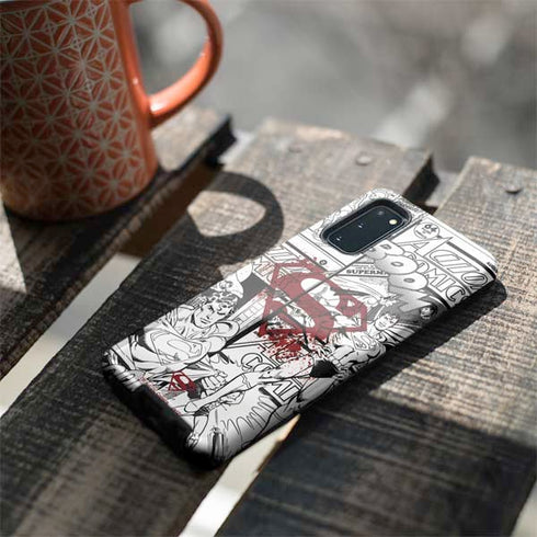 DC Comics Superman Comic Pattern Logo in Red Galaxy S20 Pro Case