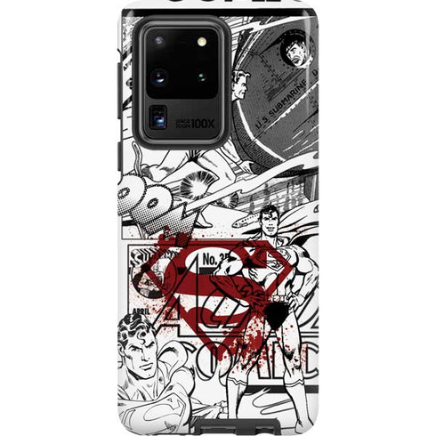 DC Comics Superman Comic Pattern Logo in Red Galaxy S20 Ultra 5G Pro Case