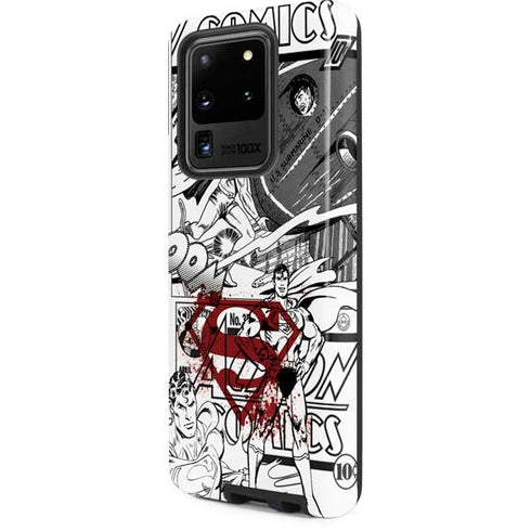 DC Comics Superman Comic Pattern Logo in Red Galaxy S20 Ultra 5G Pro Case