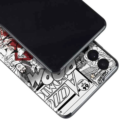 DC Comics Superman Comic Pattern Logo in Red Galaxy S21 5G Skin