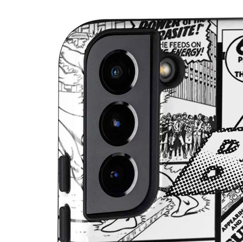 DC Comics Superman Comic Pattern Logo in Red Galaxy S22 Plus Pro Case