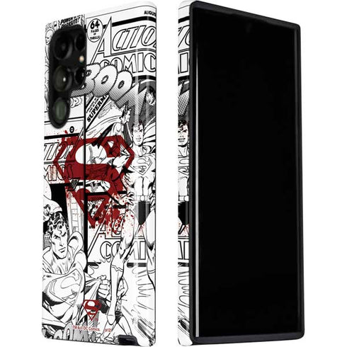 DC Comics Superman Comic Pattern Logo in Red Galaxy S22 Ultra Pro Case