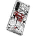 DC Comics Superman Comic Pattern Logo in Red Galaxy S23 Clear Case