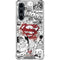 DC Comics Superman Comic Pattern Logo in Red Galaxy S23 FE Clear Case
