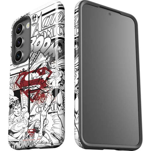 DC Comics Superman Comic Pattern Logo in Red Galaxy S23 Pro Case