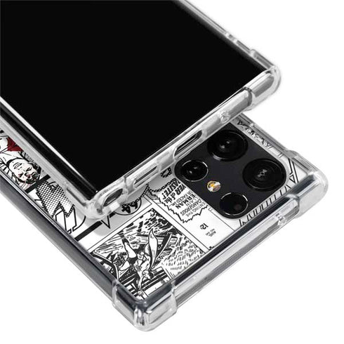 DC Comics Superman Comic Pattern Logo in Red Galaxy S24 Ultra Clear Case