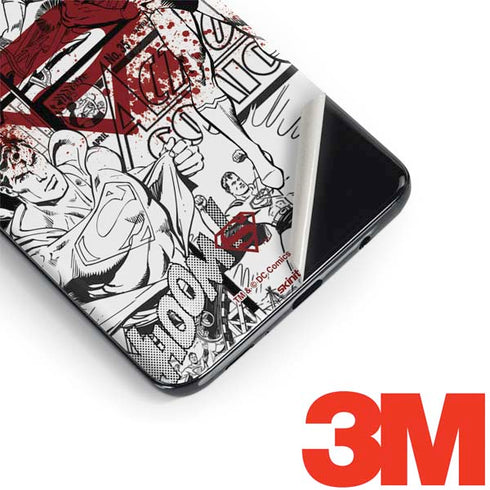 DC Comics Superman Comic Pattern Logo in Red Galaxy S9 Plus Skin