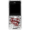 DC Comics Superman Comic Pattern Logo in Red Galaxy Z Flip5 5G Clear Case