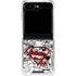 DC Comics Superman Comic Pattern Logo in Red Galaxy Z Flip5 5G Clear Case