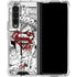DC Comics Superman Comic Pattern Logo in Red Galaxy Z Fold4 5G Clear Case
