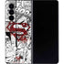 DC Comics Superman Comic Pattern Logo in Red Galaxy Z Fold4 5G Skin