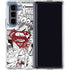 DC Comics Superman Comic Pattern Logo in Red Galaxy Z Fold5 5G Clear Case