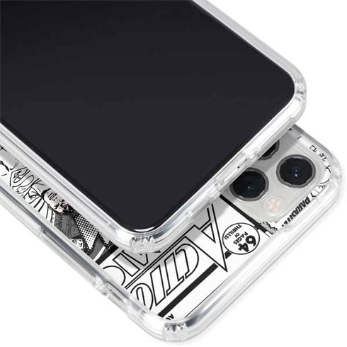 DC Comics Superman Comic Pattern Logo in Red iPhone 11 Pro Clear Case