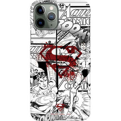 DC Comics Superman Comic Pattern Logo in Red iPhone 11 Pro Lite Case