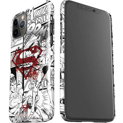 DC Comics Superman Comic Pattern Logo in Red iPhone 11 Pro Lite Case