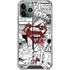 DC Comics Superman Comic Pattern Logo in Red iPhone 11 Pro Max Clear Case