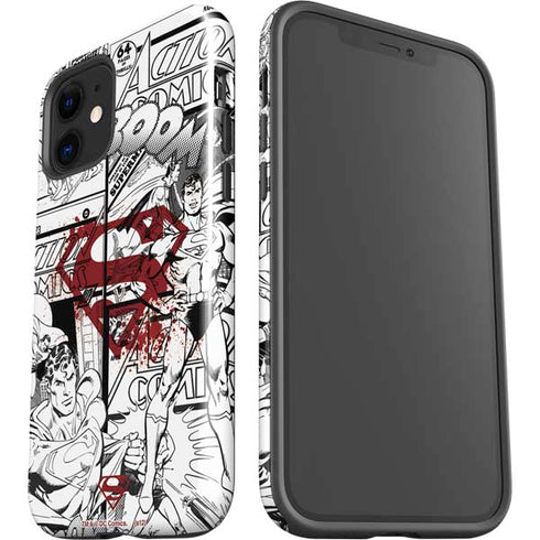 DC Comics Superman Comic Pattern Logo in Red iPhone 12 Impact Case