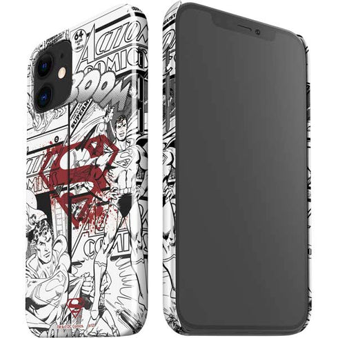 DC Comics Superman Comic Pattern Logo in Red iPhone 12 Mini Lite Case