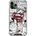 DC Comics Superman Comic Pattern Logo in Red iPhone 12 Pro Clear Case