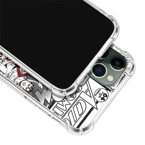 DC Comics Superman Comic Pattern Logo in Red iPhone 12 Pro Max Clear Case