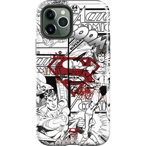 DC Comics Superman Comic Pattern Logo in Red iPhone 12 Pro Max Impact Case