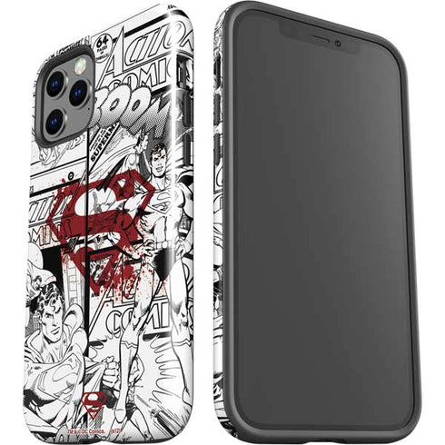 DC Comics Superman Comic Pattern Logo in Red iPhone 12 Pro Max Impact Case