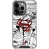 DC Comics Superman Comic Pattern Logo in Red iPhone 13 Pro Clear Case