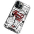 DC Comics Superman Comic Pattern Logo in Red iPhone 13 Pro Clear Case
