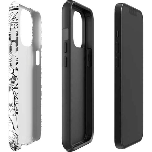DC Comics Superman Comic Pattern Logo in Red iPhone 13 Pro Max Impact Case
