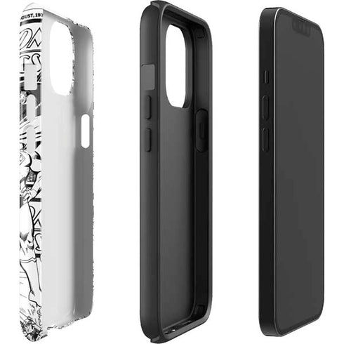 DC Comics Superman Comic Pattern Logo in Red iPhone 14 Plus Impact Case