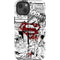 DC Comics Superman Comic Pattern Logo in Red iPhone 14 Impact Case