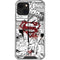DC Comics Superman Comic Pattern Logo in Red iPhone 14 Plus Clear Case