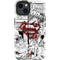 DC Comics Superman Comic Pattern Logo in Red iPhone 15 Plus Impact Case