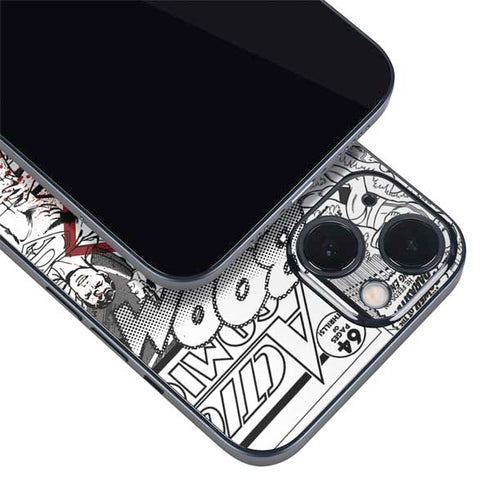 DC Comics Superman Comic Pattern Logo in Red iPhone 14 Plus Skin