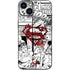 DC Comics Superman Comic Pattern Logo in Red iPhone 14 Plus Skin