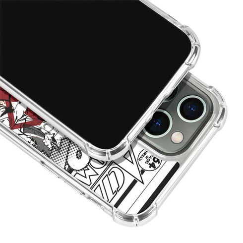 DC Comics Superman Comic Pattern Logo in Red iPhone 15 Pro Clear Case