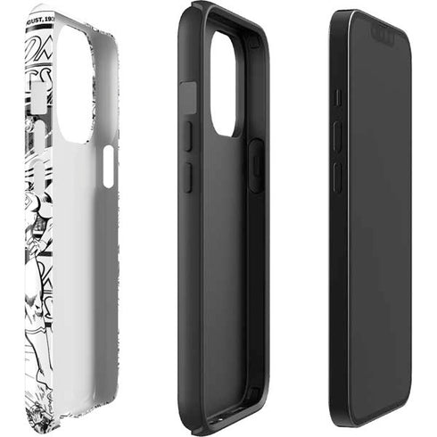 DC Comics Superman Comic Pattern Logo in Red iPhone 14 Pro Impact Case