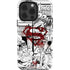 DC Comics Superman Comic Pattern Logo in Red iPhone 14 Pro Impact Case