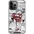 DC Comics Superman Comic Pattern Logo in Red iPhone 14 Pro Max Clear Case
