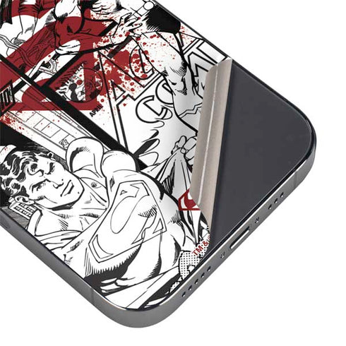 DC Comics Superman Comic Pattern Logo in Red iPhone 14 Pro Max Skin